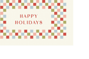 "Checkered Holiday Gift Tag" - Stationery in Crimson by Amber Barkley - Close-Up