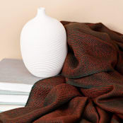 "Merlot Merino Throw" - Blankets and Throws in red by Anjali Purohit