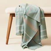 "Sage. Throw" - Blankets and Throws in green by Anjali Purohit