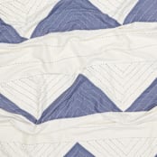 "Small Triangle Quilt Throw - Slate" - Blankets and Throws in blue by Anchal