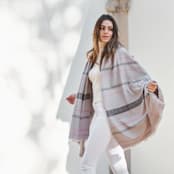 "Pewter Throw" - Blankets and Throws in gray by Anjali Purohit