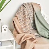 "Salvia Throw" - Blankets and Throws in green by Anjali Purohit