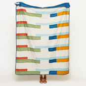 "Stamp Quilt Throw" - Blankets and Throws in multicolor by Anchal
