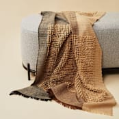 "Macaroon Throw" - Blankets and Throws in brown by Anjali Purohit