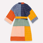 "Colorblock Cotton Robe - Large" - Bath Robes in multicolor by Anchal