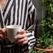 "Turkish Zebra Bath Robe - Medium/Large" - Bath Robes in black by Powered By People