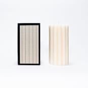 "Floral Pillar Candle" - Candles and Holders in white by Powered By People