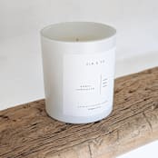 "Amber & Cedarwood Scented Candle" - Candles and Holders in white by Valerie Aguiar