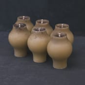 "Taupe Orb Set" - Candles and Holders in beige by Danielle Gaito