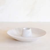 "Round Taper Holder - Blonde Cedar - Set of 2" - Candles and Holders in beige by Powered By People
