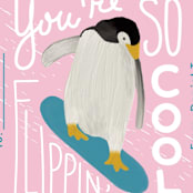 "flippin' cool" - Personal Stationery in bubblegum by Deborah Chou - Close-Up