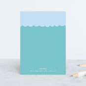 "syncing" - Personal Stationery in water by Deborah Chou - Back of Card