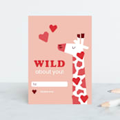 "Wild Valentine" - Personal Stationery in Cherry by Poised Avenue - Front