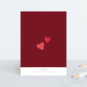 "Wild Valentine" - Personal Stationery in Cherry by Poised Avenue - Back of Card