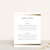 "Classic Monogram" - Mitzvah Direction Cards in Powder by Stacey Meacham - Front