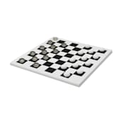 "Noodle Chess & Checkers Set Black & White" - Decorative Object in multicolor by Tina Frey