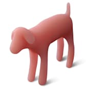"4Legged Friend Le Chien Sculpture Woofy Pink" - Decorative Object in pink by Tina Frey