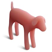 "4Legged Friend Le Chien Sculpture Woofy Pink" - Decorative Object in pink by Tina Frey