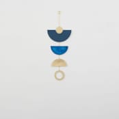 "Frond Wall Hanging — Blue Patina / Brass" - Decorative Object in brass by Corie Humble