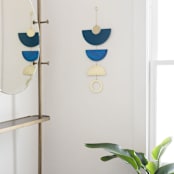 "Frond Wall Hanging — Blue Patina / Brass" - Decorative Object in brass by Corie Humble