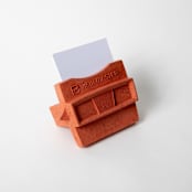 "Coral Terrazzo Retro Card Holder" - Decorative Object in red by Pretti.Cool