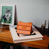 "Coral Terrazzo Retro Card Holder" - Decorative Object in red by Pretti.Cool