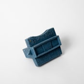 "Cobalt Terrazzo Retro Card Holder" - Decorative Object in blue by Pretti.Cool