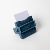 "Cobalt Terrazzo Retro Card Holder" - Decorative Object in blue by Pretti.Cool