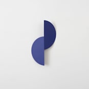 "Two Fold Wall Hanging — Cobalt" - Decorative Object in blue by Corie Humble