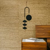 "Rise Wall Hanging — Black Patina" - Decorative Object in black by Corie Humble