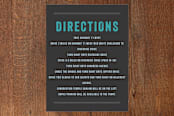 "Namely" - Mitzvah Direction Cards in Charcoal by Rebecca Bowen - Front
