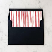 "A7 Envelope Liners Holiday Red Stripes (set of 10) Square" - Envelope Liners in red by Design by Laney