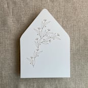 "Jessica minimalist gold envelope liner for A7 euro flap envelope | pack of 10" - Envelope Liners in gold by Ivory Invitations