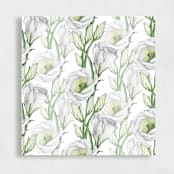 "Springtime White Floral Liner | Set of 25 Square Envelope Liners" - Envelope Liners in multicolor by Nikki Turner