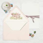 "A7 Watercolor Envelope Liners // Flower Cart (Set of 25)" - Envelope Liners in multicolorassorted-colors by Clover and Lamb