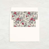 "A7 Envelope Liners Square Flap // Holiday Toile (Set of 25)" - Envelope Liners in red by Clover and Lamb