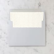 "A7 Envelope Liners Gold Waves Square Flap (set of 10)" - Envelope Liners in gold by Design by Laney