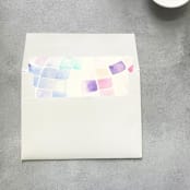 "Disco Ball Watercolor Square Envelope Liner | Set of 10 | For 5x7” invitations " - Envelope Liners in multicolor by Cotton and Bow