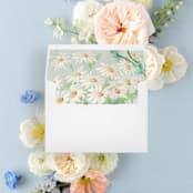 "Springtime Floral | Set of 25 Envelope Liners" - Envelope Liners in pink by Nikki Turner