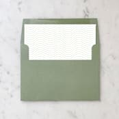 "A7 Envelope Liners Green Waves Square Flap (set of 10)" - Envelope Liners in green by Design by Laney