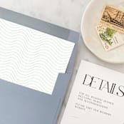 "A7 Envelope Liners Green Waves Square Flap (set of 10)" - Envelope Liners in green by Design by Laney