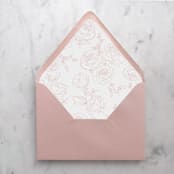 "A7 Envelope Liners Pink Rose Line Art (set of 10)" - Envelope Liners in pink by Design by Laney