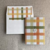 "Pasta checkers envelope liner for A7 square flap envelope | pack of 10" - Envelope Liners in multicolorassorted-colors by Ivory Invitations