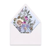 "Moody Blooms Envelope Liners | Set of 25 | For A7 envelopes" - Envelope Liners in multicolorassorted-colors by Papel Custom Design