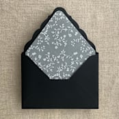 "Dainty floral vines white ink printed vellum envelope liner for A7 euro flap envelope  | pack of 10" - Envelope Liners in white by Ivory Invitations