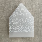 "Dainty floral vines white ink printed vellum envelope liner for A7 euro flap envelope  | pack of 10" - Envelope Liners in white by Ivory Invitations