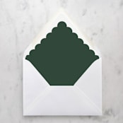 "A7 Envelope Liners Holiday Scalloped Green (set of 10)" - Envelope Liners in green by Design by Laney