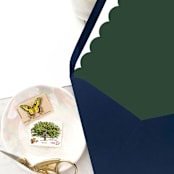 "A7 Envelope Liners Holiday Scalloped Green (set of 10)" - Envelope Liners in green by Design by Laney