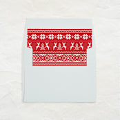 "A7 Envelope Liners Square Flap // Reindeer Knit Garlands (Set of 25)" - Envelope Liners in red by Clover and Lamb