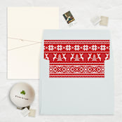 "A7 Envelope Liners Square Flap // Reindeer Knit Garlands (Set of 25)" - Envelope Liners in red by Clover and Lamb